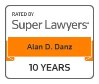 Rated By Super Lawyers | Alan D. Danz | 10 Years